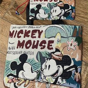 New Mickey Mouse Prints bags with matching pouches , zipper to close. NEW
